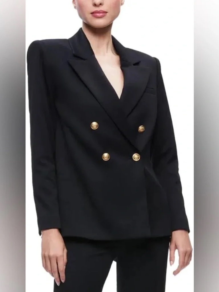 Alice And Olivia Winter Weight Black Blazer Size 10